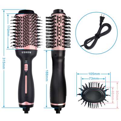 3 in 1 Professional Blow Dry Brush One Step Electric Hot Air Brush Ceramic Hair Dryer Brush